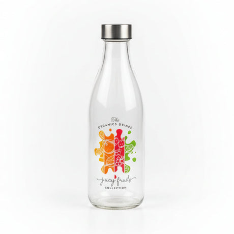 Glass Bottle With Steel Cap 1000ml