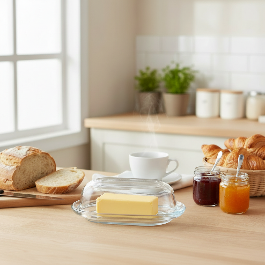 Glass Butterdish With Lid Basic