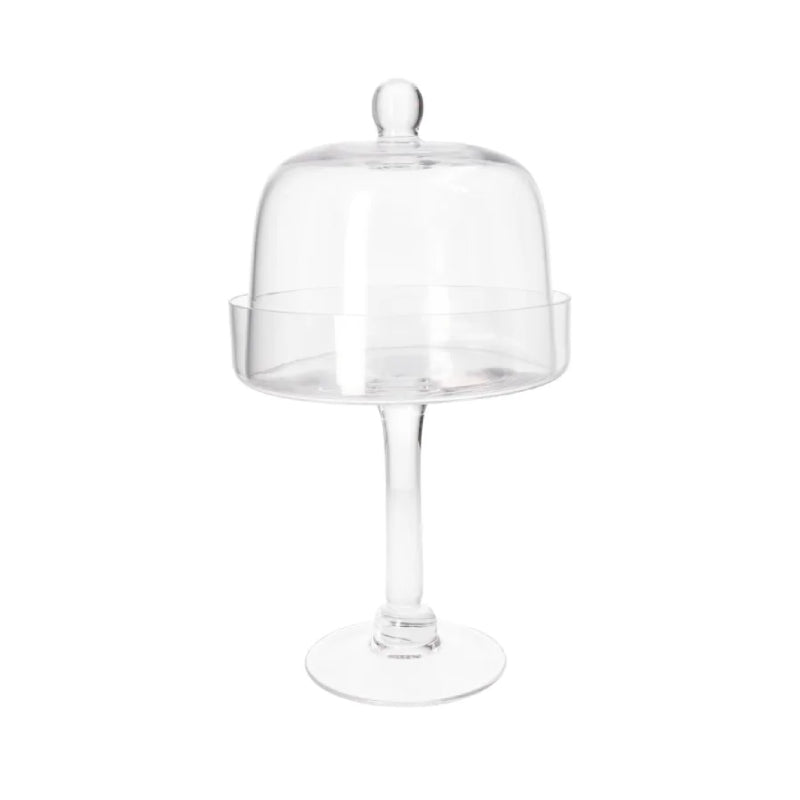 Glass Cheese Platter with Dome 18.8cm