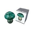 Glass Flower Vase 18cm Green