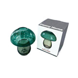 Glass Flower Vase 18cm Green
