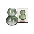 Glass Flower Vase 18cm Green