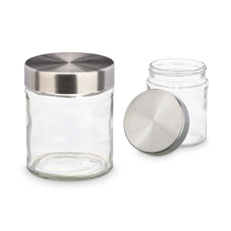 Glass Jar Round Steel Lid 300ml