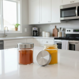 Glass Jar Round Steel Lid 300ml