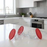 Glass Kitchen Storage Bowl With Lid 275ml Set of 3pcs