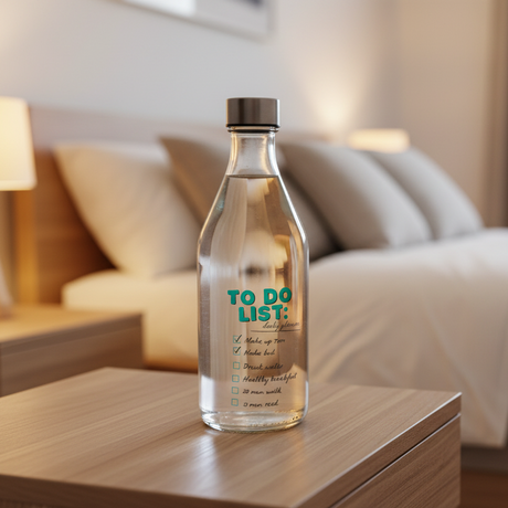 Glass Milk Bottle With Steel Cap 1000ml