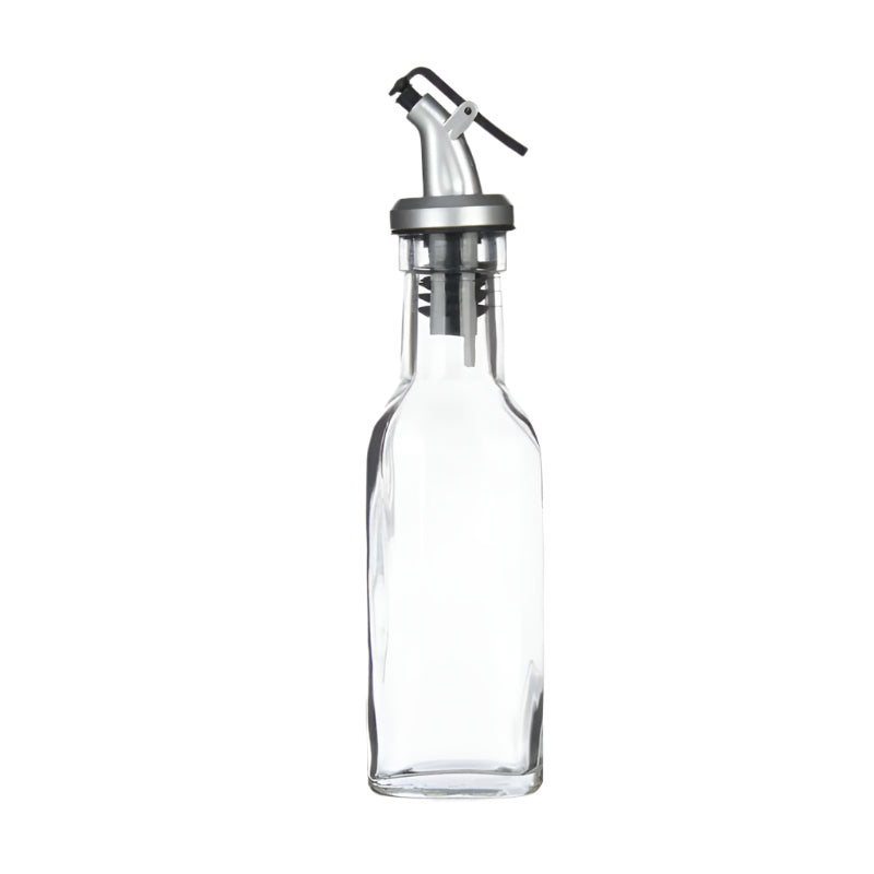 Glass Oil Bottle With Dispenser Stopper 180ml