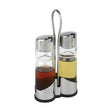 Glass Oil & Vinegar Bottle With Stainless Steel Stand