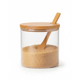 Glass Pot 5L With Bamboo Lid and Spoon