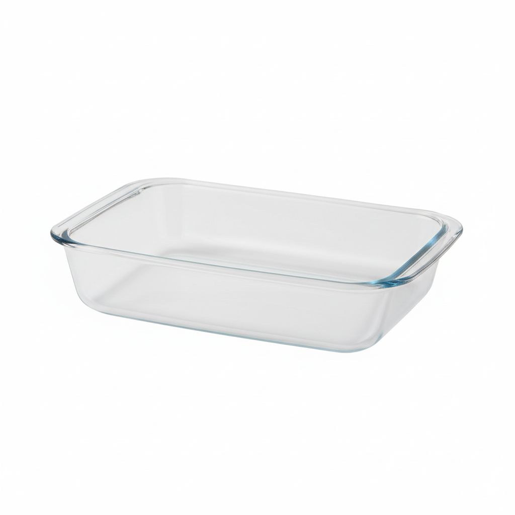 Glass Rectangular Cake Dish 1630ml