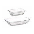 Glass Serving Dish Set of 2pcs 12cm & 18cm