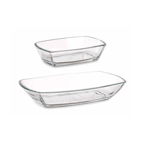 Glass Serving Dish Set of 2pcs 12cm & 18cm
