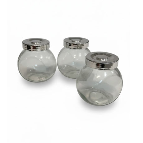 Glass Spice Jar With Plastic Lid 200ml (Set of 3)