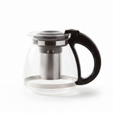 Glass Teapot 1.5L With Plastic Handle Black
