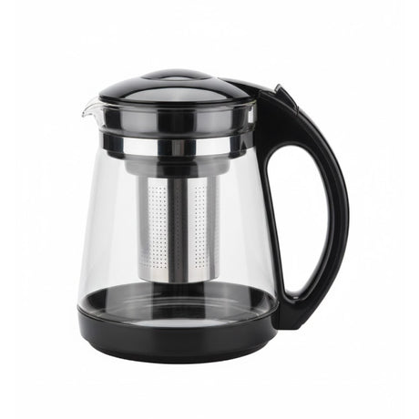 Glass Teapot 1.8L With Plastic Handle Black