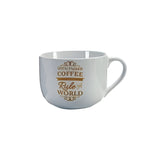 Gold Printed Porcelain Coffee Mug 500ml