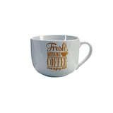 Gold Printed Porcelain Coffee Mug 500ml