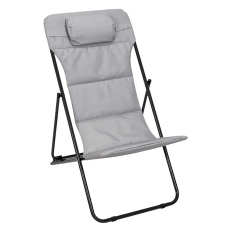 Corfou Grey Folding Lounger