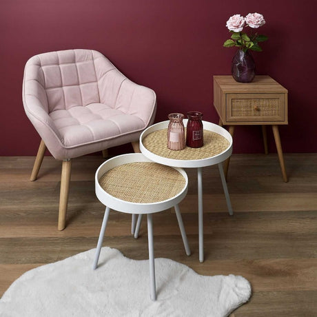 Reed White Table x2