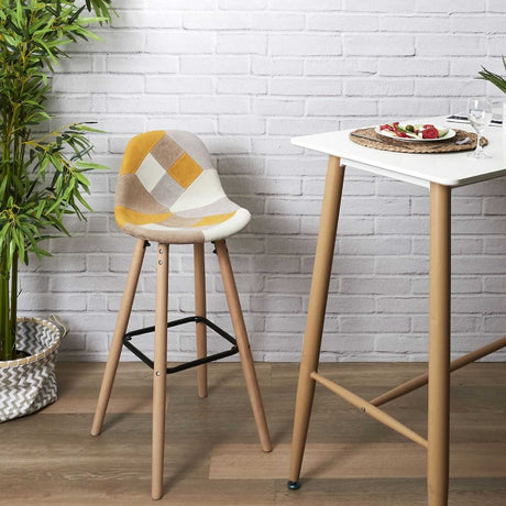 Patch Work Bar Chairs Set (Set of 2)