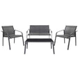 Garden 2 Chairs & Table Set Grey