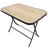 Folding Table 6 Seats Wood Effect