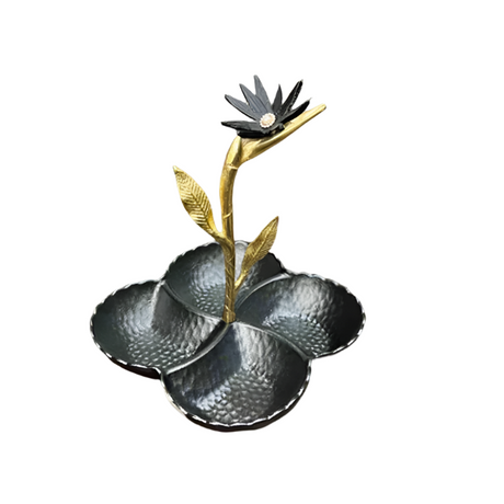 Hammer Dry Fruit & Candy Bowl Black & Gold