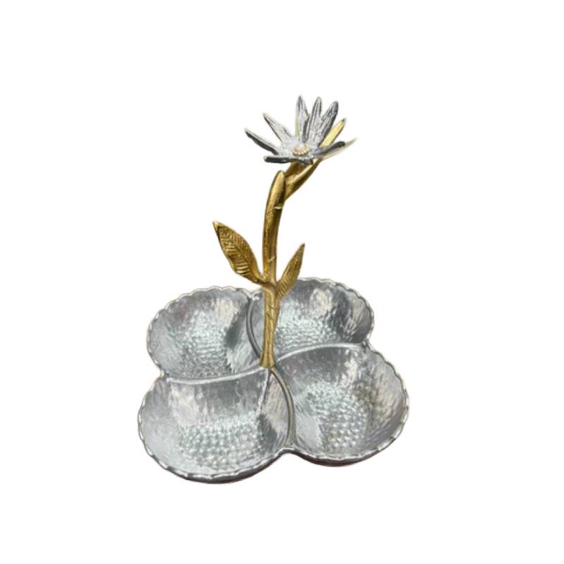 Hammer Dry Fruit & Candy Bowl Silver & Gold