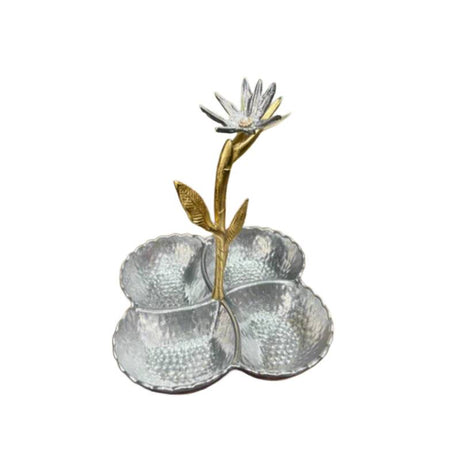 Hammer Dry Fruit & Candy Bowl Silver & Gold
