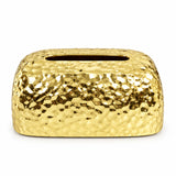 Hammered Tissue Box Gold