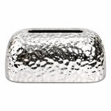 Hammered Dome Tissue Box Holder Silver Ripple