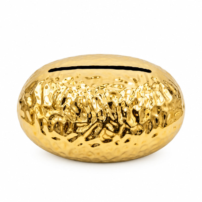 Hammered Gold Ceramic Tissue Box