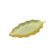 Hammered Leaf Long Serving Tray Gold Large