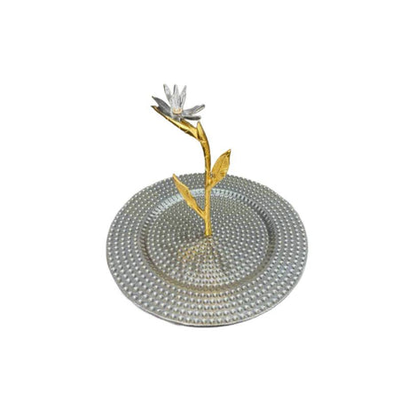 Hammered Sandwish Serving Platter Silver