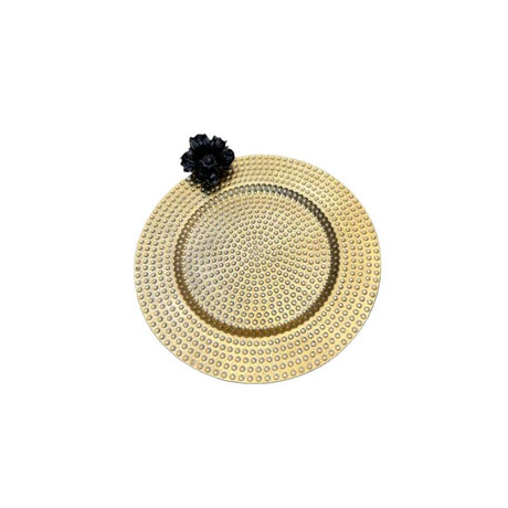 Hammered Serving Platter Gold
