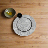 Hammered Serving Platter Silver