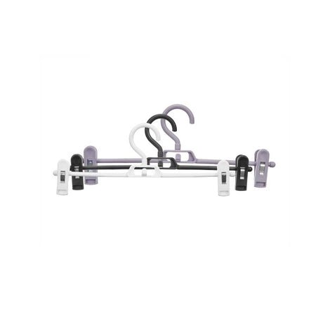 Hangers With Clips Set of 4pcs 3 Dark Colors Assort