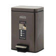 Homeatic Stainless Steel Pedal Bin 6L Metallic Brown