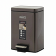 Homeatic Stainless Steel Pedal Bin 8L Metallic Brown