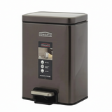 Homeatic Stainless Steel Pedal Bin 8L Metallic Brown