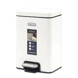 Homeatic Stainless Steel Pedal Bin 6L White