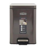 Homeatic Stainless Steel Pedal Bin 6L Metallic Brown
