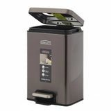 Homeatic Stainless Steel Pedal Bin 8L Metallic Brown