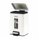 Homeatic Stainless Steel Pedal Bin 8L White