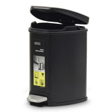 Homeatic Stainless Steel Soft Close Pedal Bin 5L Black