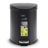 Homeatic Stainless Steel Soft Close Pedal Bin 5L Black