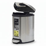 Homeatic Stainless Steel Soft Close Pedal Bin 9L Silver