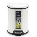 Homeatic Stainless Steel Soft Close Pedal Bin 5L White