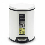 Homeatic Stainless Steel Soft Close Pedal Bin 9L White