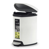 Homeatic Stainless Steel Soft Close Pedal Bin 5L White